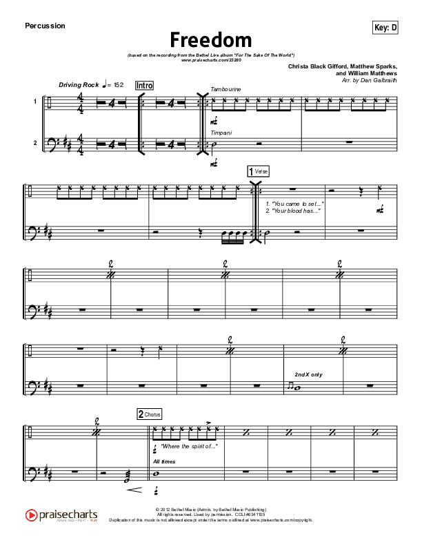 Freedom Percussion (Bethel Music)