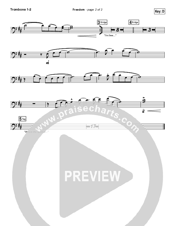Freedom Trombone 1/2 (Bethel Music)