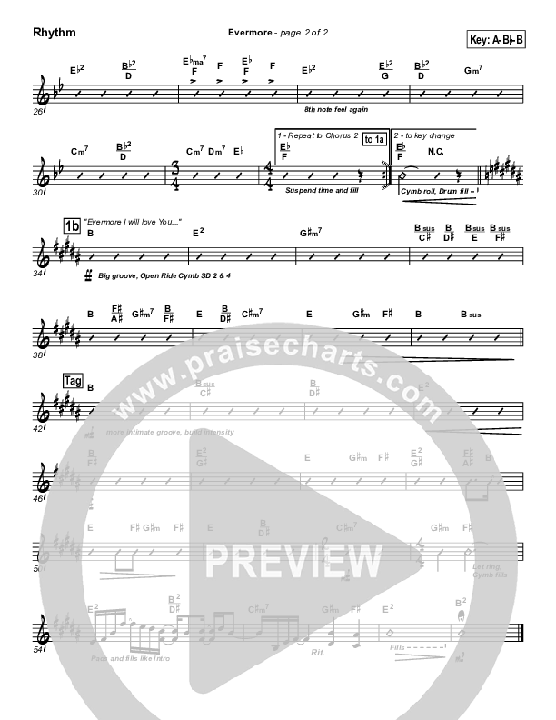 Evermore Rhythm Chart (Geron Davis)