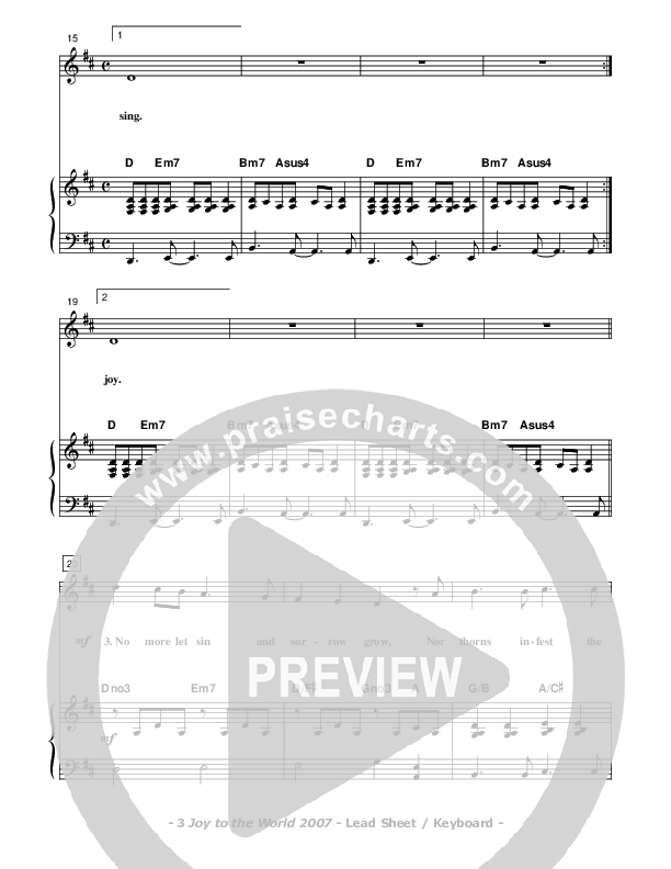 Joy To The World Piano/Vocal (Don Chapman)