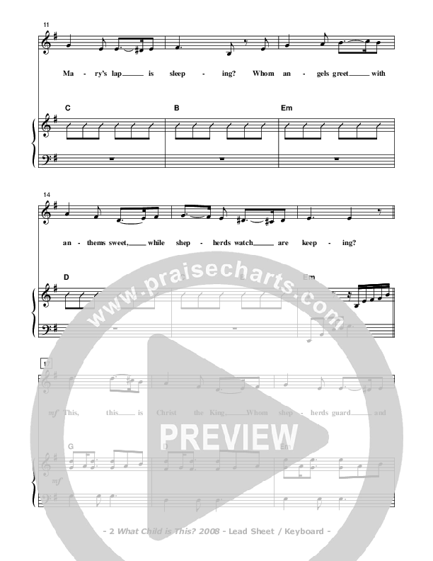 What Child Is This Lead & Piano (Don Chapman)