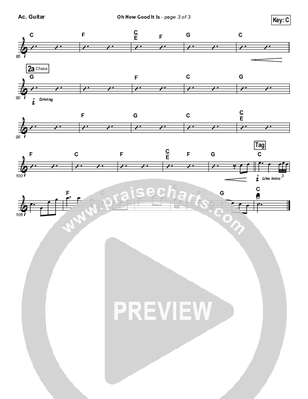 Oh How Good It Is Acoustic Guitar Sheet Music PDF (Keith & Kristyn