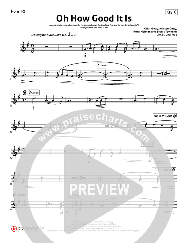 Oh How Good It Is Brass Pack (Keith & Kristyn Getty)