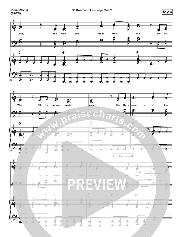 Oh How Good It Is Piano/Vocal (SATB) (Keith & Kristyn Getty)