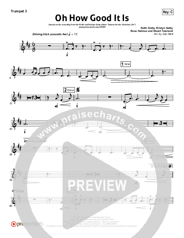 Oh How Good It Is Trumpet 3 (Keith & Kristyn Getty)