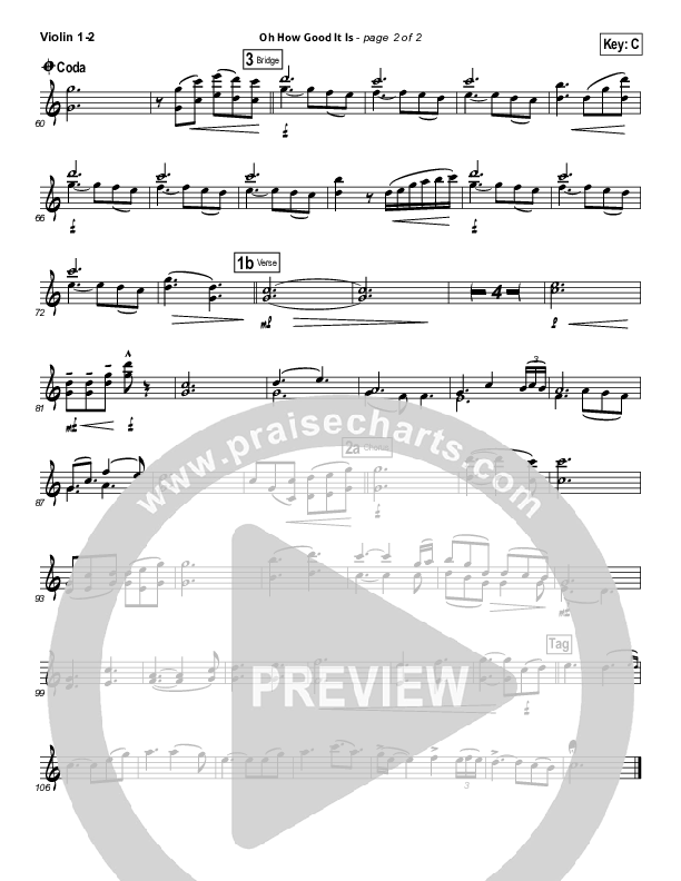 Oh How Good It Is Violin 1/2 (Keith & Kristyn Getty)