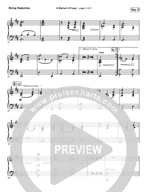 A Mother's Prayer Synth Strings (Moya Brennan / Keith & Kristyn Getty)