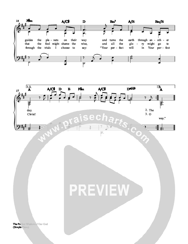 The Perfect Wisdom Of Our God Piano/Vocal (SATB) (Keith & Kristyn Getty)