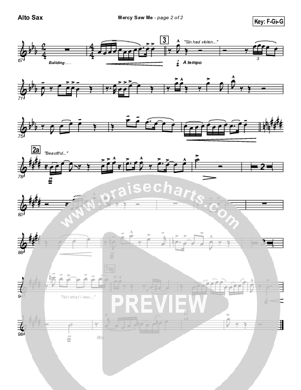 Mercy Saw Me Alto Sax (Geron Davis)