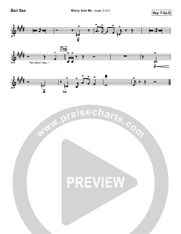Mercy Saw Me Bari Sax (Geron Davis)