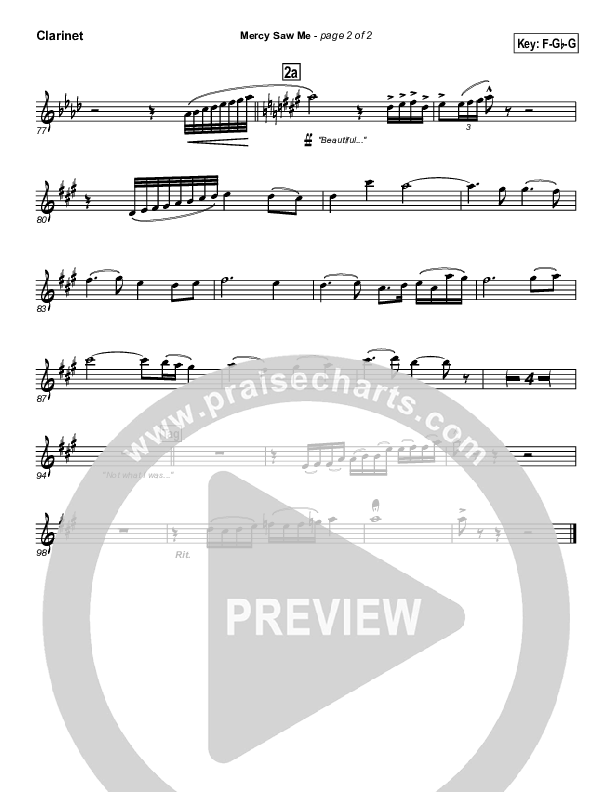 Mercy Saw Me Clarinet (Geron Davis)