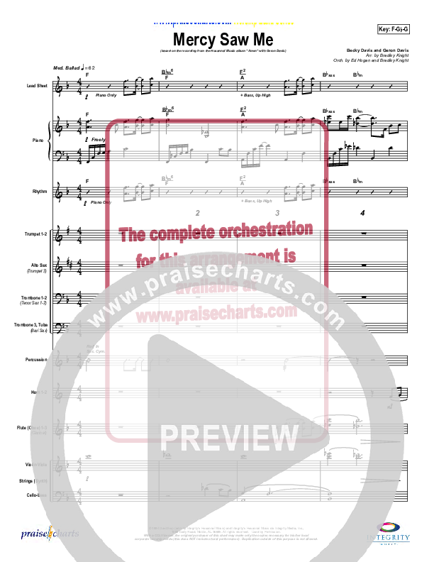 Mercy Saw Me Conductor's Score (Geron Davis)