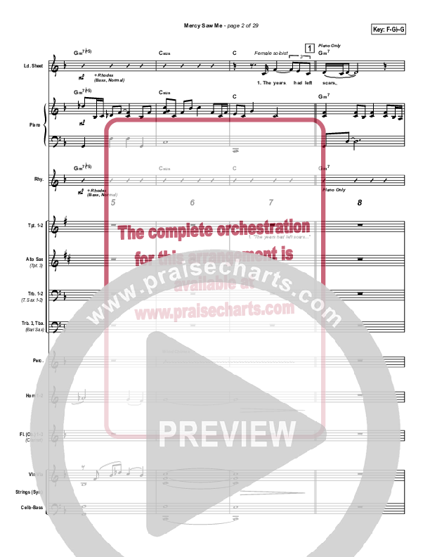 Mercy Saw Me Conductor's Score (Geron Davis)