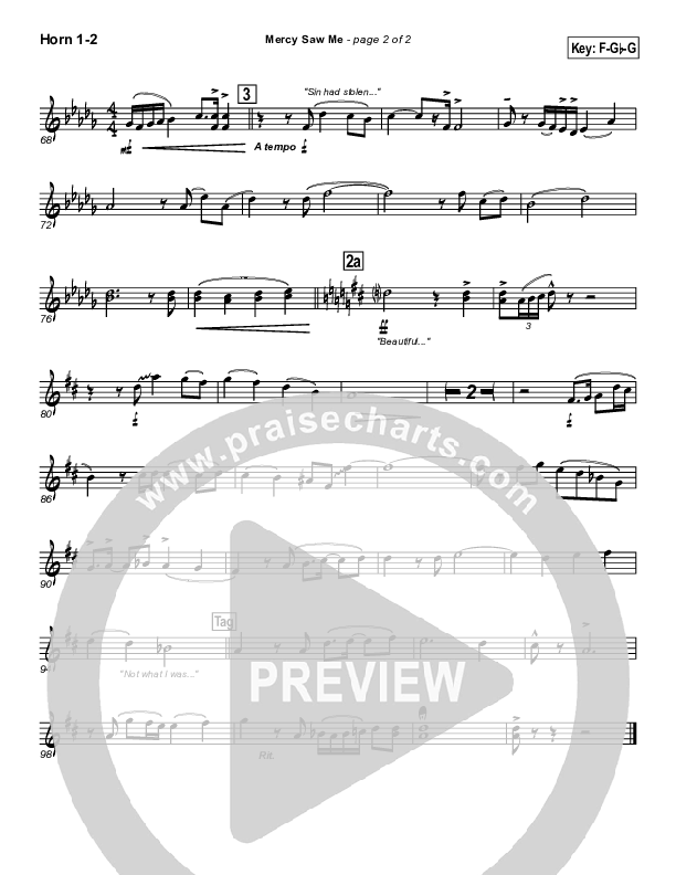 Mercy Saw Me French Horn 1/2 (Geron Davis)