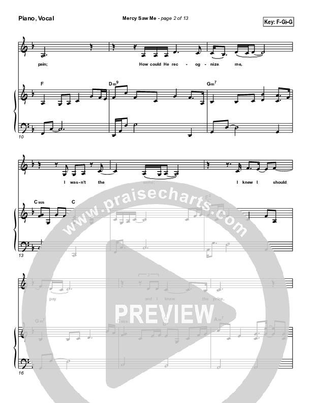 Mercy Saw Me Piano/Vocal (Geron Davis)