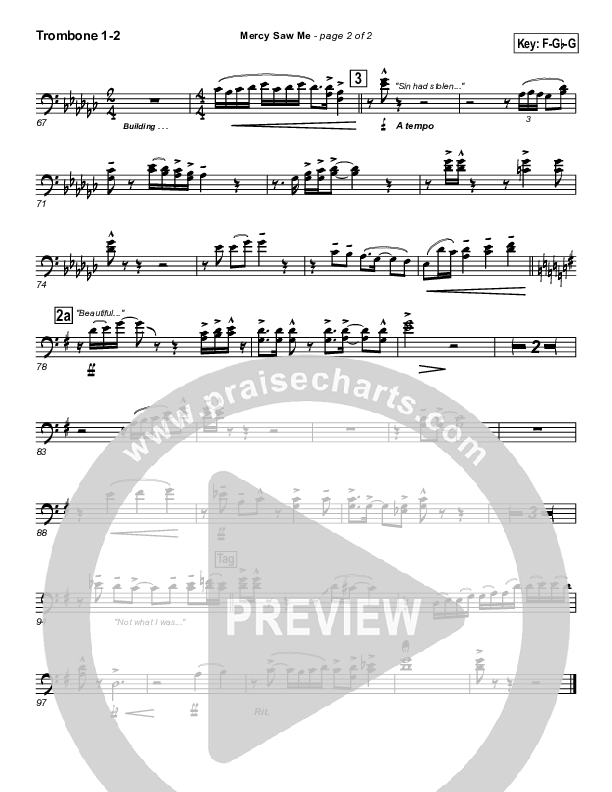 Mercy Saw Me Trombone 1/2 (Geron Davis)