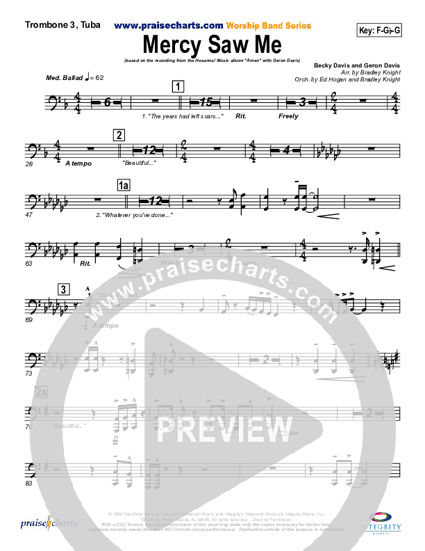 Mercy Saw Me Trombone 3/Tuba (Geron Davis)