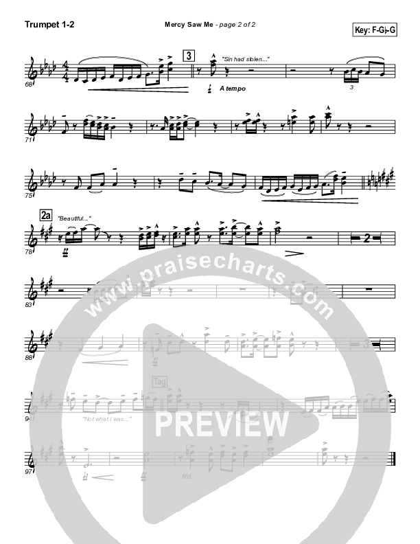 Mercy Saw Me Trumpet 1,2 (Geron Davis)
