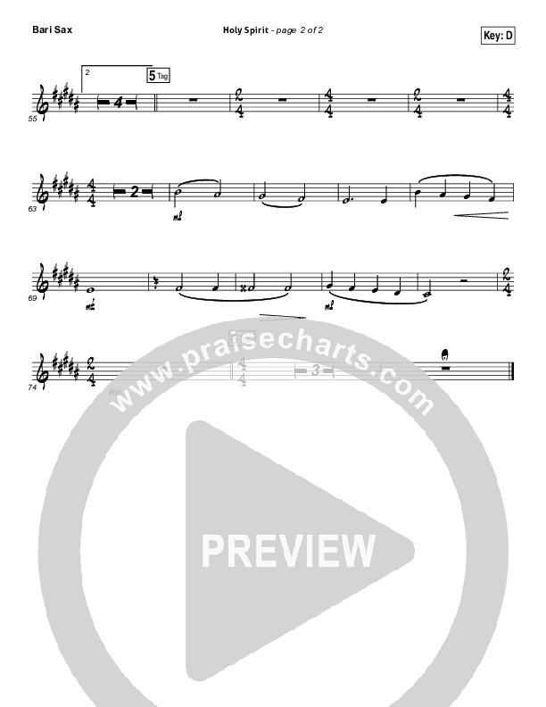 Holy Spirit Living Breath Of God Bari Sax (Keith & Kristyn Getty)