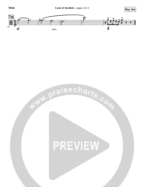 Carol Of The Bells (Instrumental) Viola (Brad Henderson)