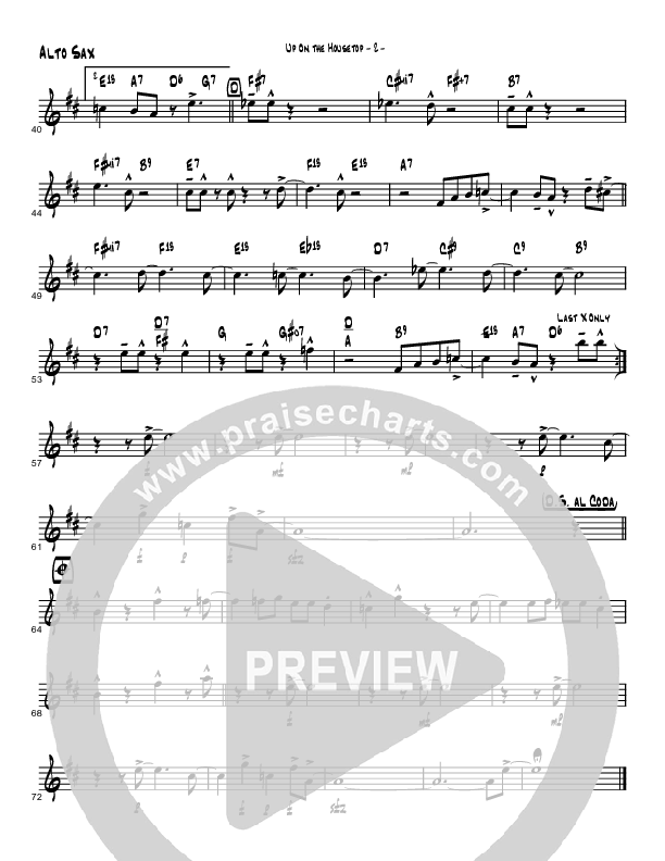 Up On The Housetop (Instrumental) Alto Sax (Brad Henderson)