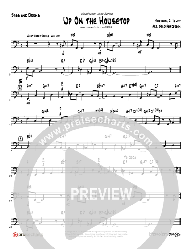 Up On The Housetop (Instrumental) Bass Guitar (Brad Henderson)