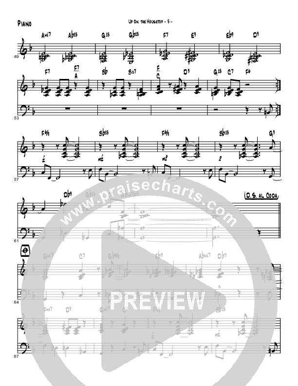 Up On The Housetop (Instrumental) Piano Sheet (Brad Henderson)