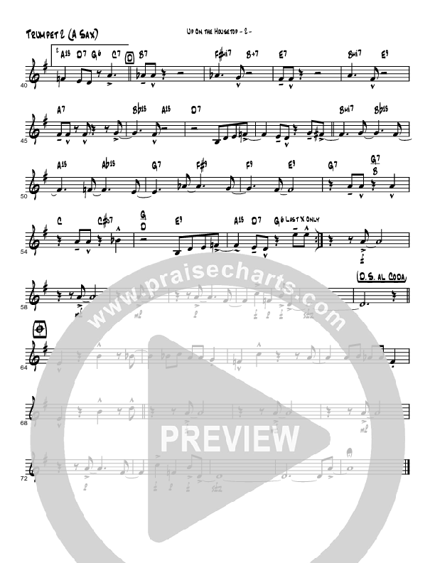 Up On The Housetop (Instrumental) Trumpet 2 (Brad Henderson)