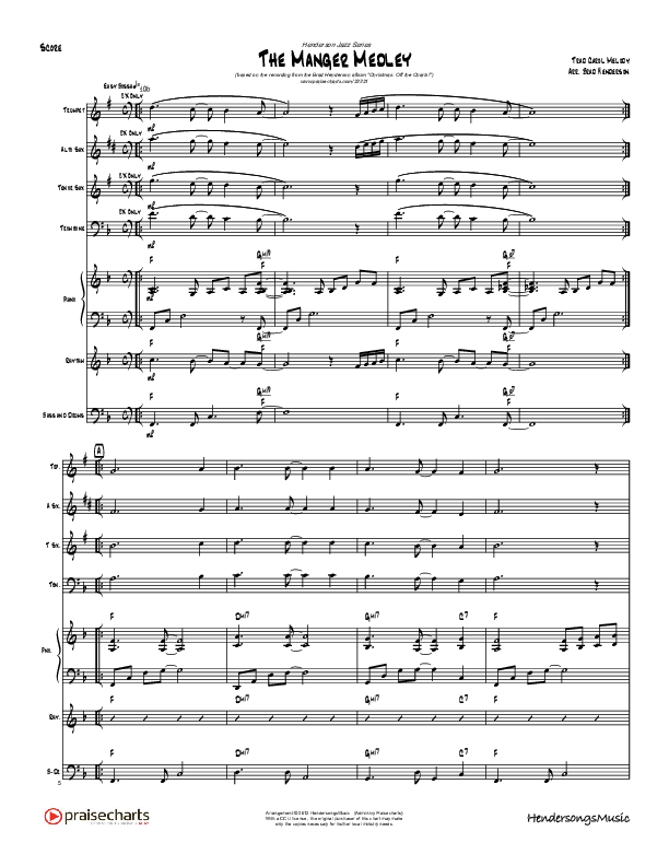 The Manger Medley (Instrumental) Conductor's Score (Brad Henderson)