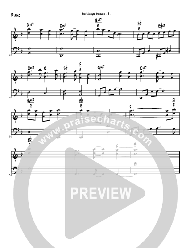 The Manger Medley (Instrumental) Piano Sheet (Brad Henderson)