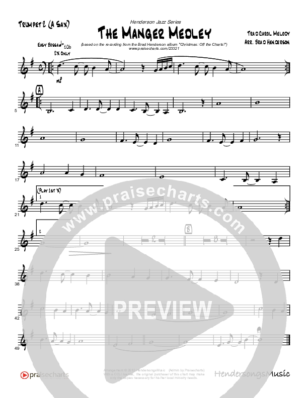 The Manger Medley (Instrumental) Trumpet 2 (Brad Henderson)