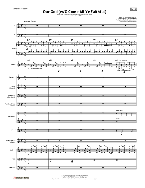 Our God (with O Come All Ye Faithful) Conductor's Score (Lincoln Brewster)