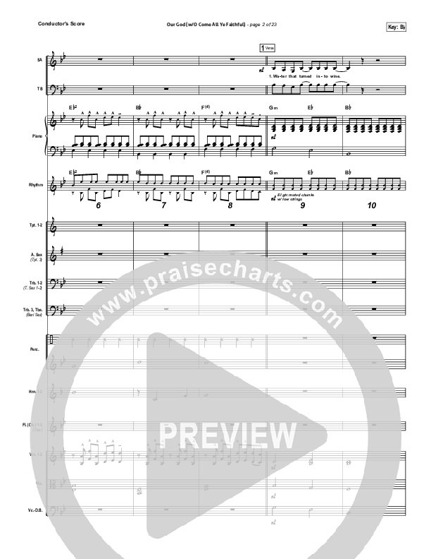 Our God (with O Come All Ye Faithful) Orchestration (Lincoln Brewster)