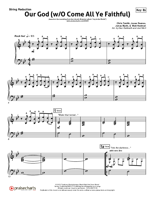 Our God (with O Come All Ye Faithful) Synth Strings (Lincoln Brewster)