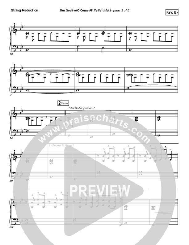 Our God (with O Come All Ye Faithful) Synth Strings (Lincoln Brewster)