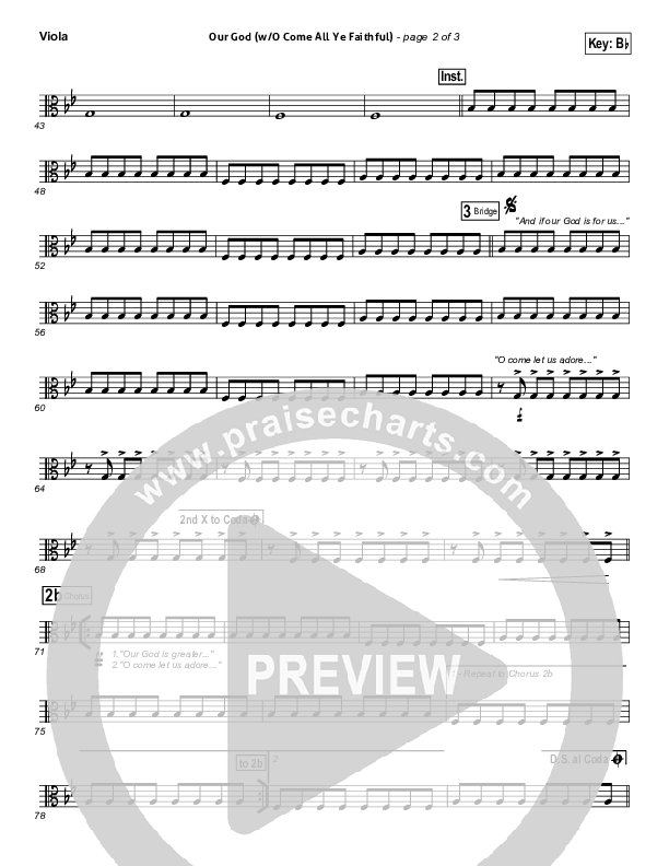 Our God (with O Come All Ye Faithful) Viola (Lincoln Brewster)