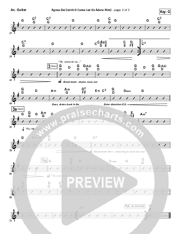 Agnus Dei (with O Come Let Us Adore Him) Acoustic Guitar (Don Moen)