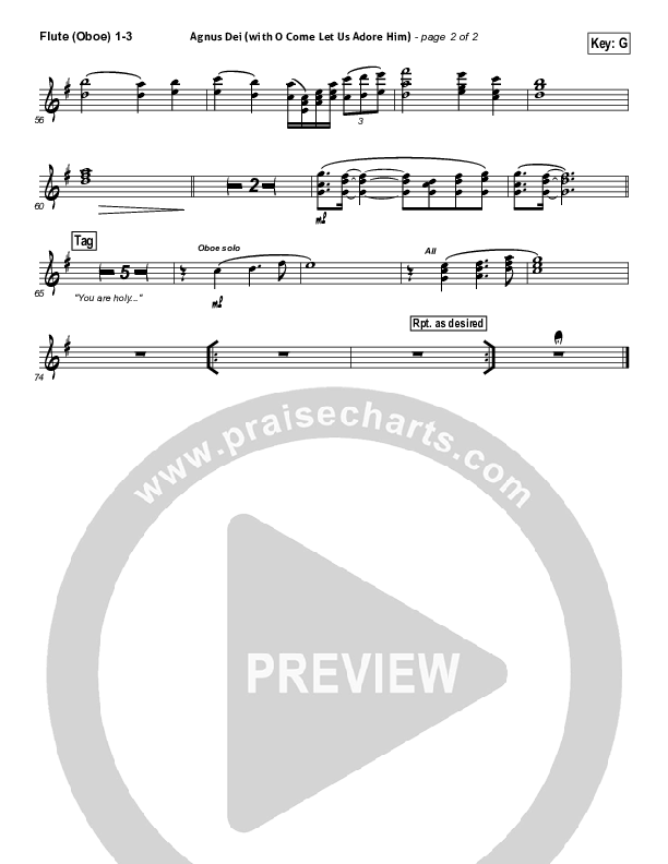 Agnus Dei (with O Come Let Us Adore Him) Wind Pack (Don Moen)