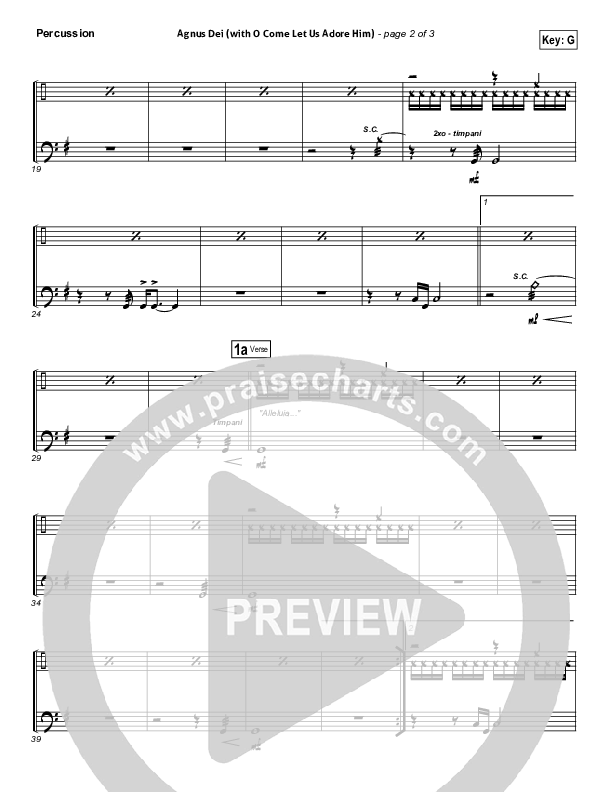 Agnus Dei (with O Come Let Us Adore Him) Percussion (Don Moen)