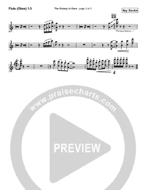 The Victory Is Ours Flute/Oboe 1/2/3 (Geron Davis)