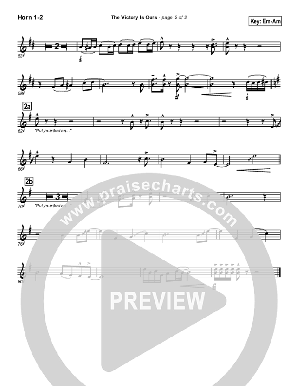 The Victory Is Ours French Horn 1/2 (Geron Davis)