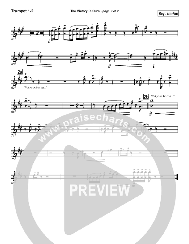 The Victory Is Ours Trumpet 1,2 (Geron Davis)