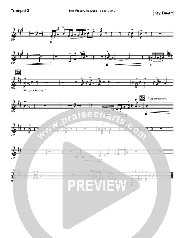 The Victory Is Ours Trumpet 3 (Geron Davis)