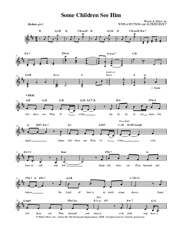Some Children See Him Lead Sheet (Don Moen)
