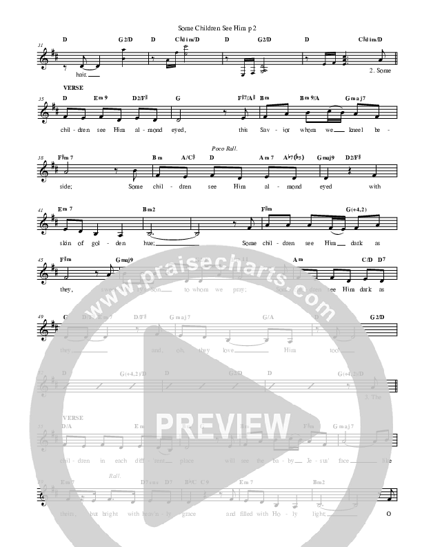 Some Children See Him Lead Sheet (Don Moen)