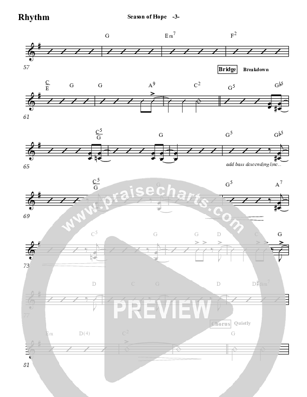 Season Of Hope Rhythm Chart (Don Moen)