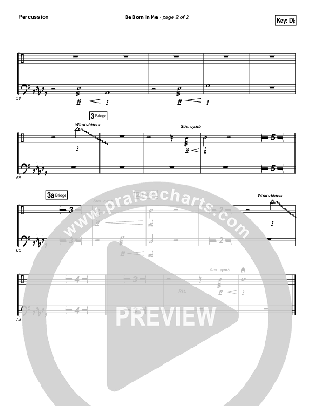 Be Born In Me Percussion (Francesca Battistelli)