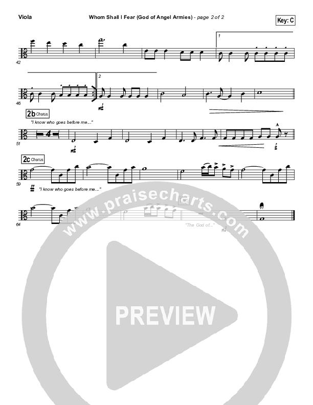 Whom Shall I Fear (God Of Angel Armies) Viola (Chris Tomlin)