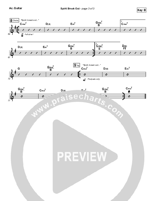 Spirit Break Out Acoustic Guitar (Worship Central)