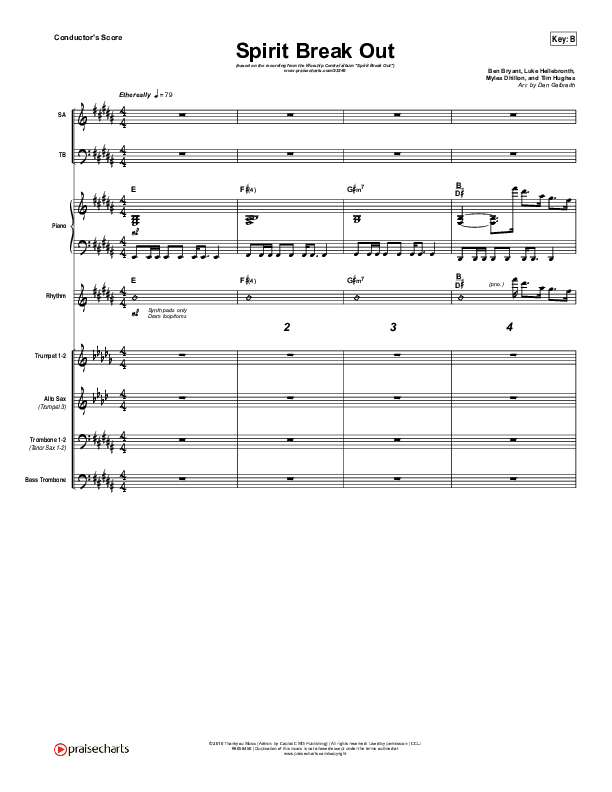 Spirit Break Out Conductor's Score (Worship Central)